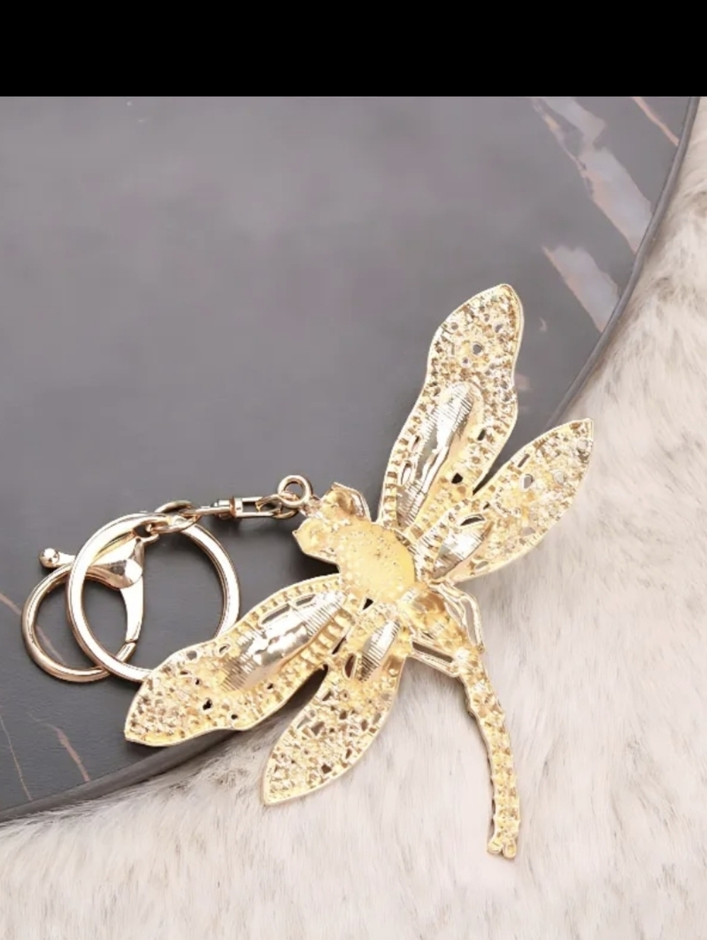 Large Beautiful Dragonfly Bag Charm/ Keychain NEW - Picture 4 of 14